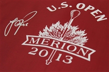 Justin Rose Signed 2013 US Open at Merion Red Screen Flag JSA ALOA