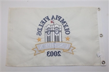 2003, 2005, 2006 & 2007 US Open Embroidered White Flags - Furyk, Campbell, Ogilvy & Cabrera