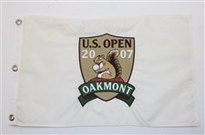 2003, 2005, 2006 & 2007 US Open Embroidered White Flags - Furyk, Campbell, Ogilvy & Cabrera