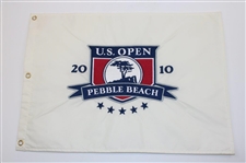 2008, 2010, 2012 & 2013 US Open Embroidered White Flags - Woods, McDowell, Simpson & Rose