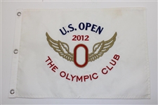 2008, 2010, 2012 & 2013 US Open Embroidered White Flags - Woods, McDowell, Simpson & Rose