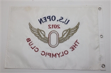 2008, 2010, 2012 & 2013 US Open Embroidered White Flags - Woods, McDowell, Simpson & Rose