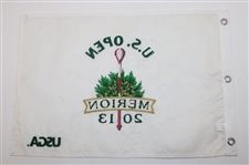 2008, 2010, 2012 & 2013 US Open Embroidered White Flags - Woods, McDowell, Simpson & Rose