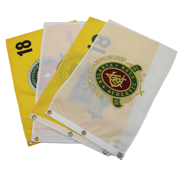 2001, 2002, 2003 & 2006 PGA Championship Flags - Toms, Beem, Micheel & Woods