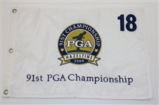 2007, 2008 & 2009 PGA Championship Embroidered Flags - Woods, Harrington & Y.E. Yang