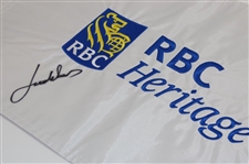 Jordan Spieth Signed RBC Heritage Embroidered Flag JSA ALOA