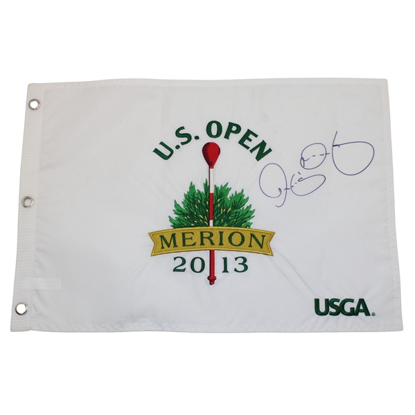 Rory McIlroy Signed 2013 US Open White Embroidered Flag - Merion JSA ALOA