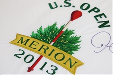 Rory McIlroy Signed 2013 US Open White Embroidered Flag - Merion JSA ALOA