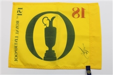 Brian Harmon Signed The Open at Royal Liverpool Flag JSA ALOA