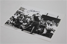 Jack Nicklaus Signed Post-Swing B&W Photo JSA ALOA