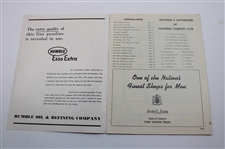 1949 Colonial National Invitation Tournament Program - No Tournament Due to Flooding (Letter)