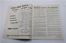 1949 Colonial National Invitation Tournament Program - No Tournament Due to Flooding (Letter)