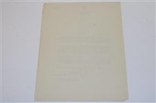 1949 Colonial National Invitation Tournament Program - No Tournament Due to Flooding (Letter)