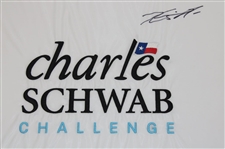 Kevin Na Signed Charles Schwab Challenge Embroidered Flag JSA ALOA
