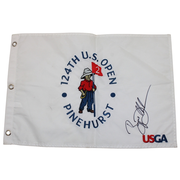 Bryson Dechambeau Signed 2024 US Open at Pinehurst No. 2 Flag JSA ALOA