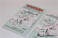 Jose Maria Olazabal & Mark O'Meara Signed Masters Spectator Guides - 1994 & 1998 JSA ALOA
