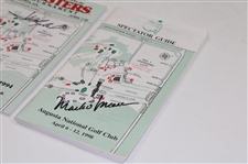 Jose Maria Olazabal & Mark O'Meara Signed Masters Spectator Guides - 1994 & 1998 JSA ALOA