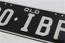 Two (2) Ian Baker Finch Personal License Plates
