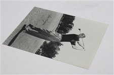 Ben Hogan Signed Post-Swing at Augusta National GC B&W 8x10 Photo JSA ALOA