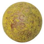 c.1930 Yellow Painted U.S. Tiger Donut Circles Golf Ball - Winter Ball?
