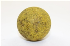 c.1930 Yellow Painted U.S. Tiger 'Donut' Circles Golf Ball - Winter Ball?