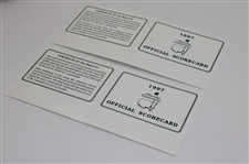 (3) 1997 Masters Journals, (2) Scorecards, (3) Golf Balls in Sleeve & (3) Ball Markers