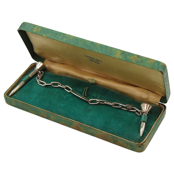 The REDDY TEE Sterling Silver Tee Set on Chain in Original Lambert Bros. Box