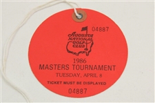 1986 Masters Tournament Tuesday & Wednesday (Par-3) Tickets w/Original strings - Nicklaus Win