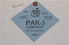 1986 Masters Tournament Tuesday & Wednesday (Par-3) Tickets w/Original strings - Nicklaus Win