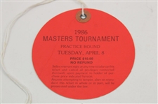 1986 Masters Tournament Tuesday & Wednesday (Par-3) Tickets w/Original strings - Nicklaus Win