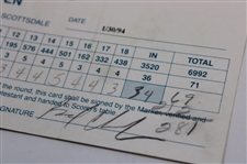Watson, Irwin, Sutton & (7) others Signed 1994, 1998-99 Phoenix Open Official Scorecards