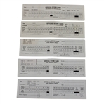 Couples, Els, Kite & (7) others Signed 1993-94-98 & 99 Nissan LA Open Official Scorecards