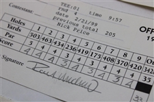 Mickelson, Faldo, Daly & (7) others Signed 1993, 1998-99 Nissan LA Open Official Scorecards