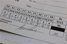 Mickelson, Faldo, Daly & (7) others Signed 1993, 1998-99 Nissan LA Open Official Scorecards