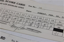 Mickelson, Faldo, Daly & (7) others Signed 1993, 1998-99 Nissan LA Open Official Scorecards