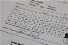 Azinger, Kite, Stadler & (7) others Signed 1999 Buick Invitational Official Scorecards