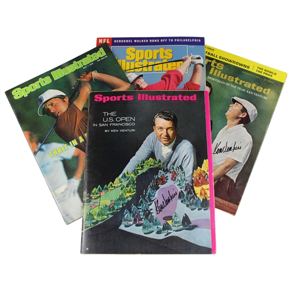 Ken Venturi(x2), Gary Player & Tom Kite Signed Sports Illustrated Newstand Magazines JSA ALOA