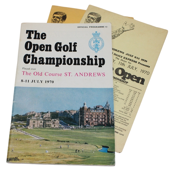 1970 The OPEN Championship Official Program w/Two(2) Pairing Sheets - Nicklaus Win