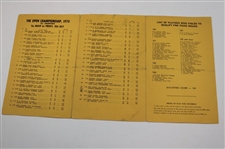 1970 The OPEN Championship Official Program w/Two(2) Pairing Sheets - Nicklaus Win