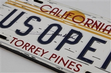 Champion Jon Rahm Signed 2021 US OPEN California Torrey Pines License Plate JSA ALOA