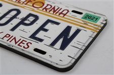 Champion Jon Rahm Signed 2021 US OPEN California Torrey Pines License Plate JSA ALOA