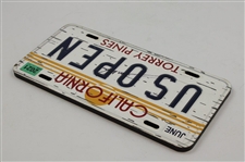 Champion Jon Rahm Signed 2021 US OPEN California Torrey Pines License Plate JSA ALOA
