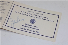 Julius Boros Signed 1963 US Open at The Country Club Official Scorecard JSA ALOA