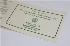 1967 US Open at Baltusrol Golf Club Official Scorecard - Jack Nicklaus Winner

