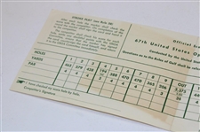 1967 US Open at Baltusrol Golf Club Official Scorecard - Jack Nicklaus Winner
