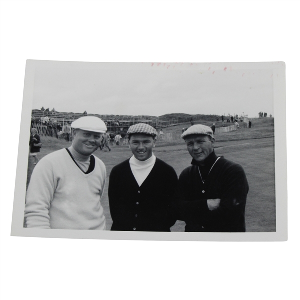 Nicklaus, Clark & Palmer at 1965 Open Championship at Royal Birkdale B&W Photo