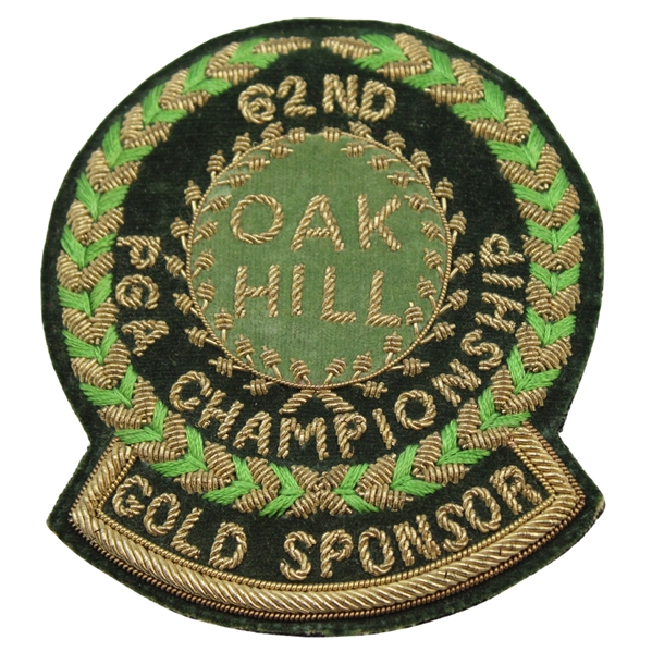 1980 PGA Championship at Oak Hill Gold Sponsor Coat Crest - Jack Nicklaus
