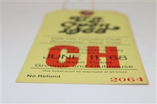1968 US Open at Oak Hill Second Practice Day Clubhouse Ticket - Lee Trevino Win