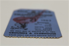 1963 US Open at The Country Club Second Round Ticket - Julius Boros Win