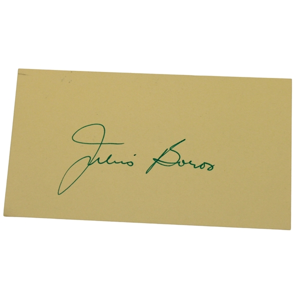 Julius Boros Signed Index Card JSA ALOA